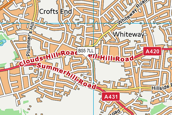 BS5 7LL map - OS VectorMap District (Ordnance Survey)