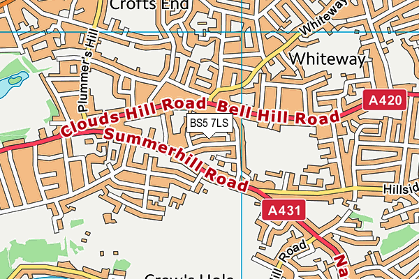 BS5 7LS map - OS VectorMap District (Ordnance Survey)