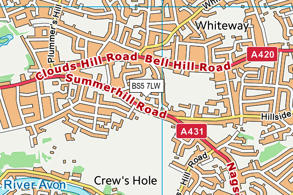 BS5 7LW map - OS VectorMap District (Ordnance Survey)