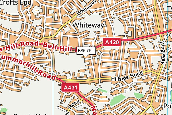 BS5 7PL map - OS VectorMap District (Ordnance Survey)