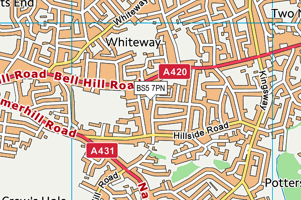 BS5 7PN map - OS VectorMap District (Ordnance Survey)