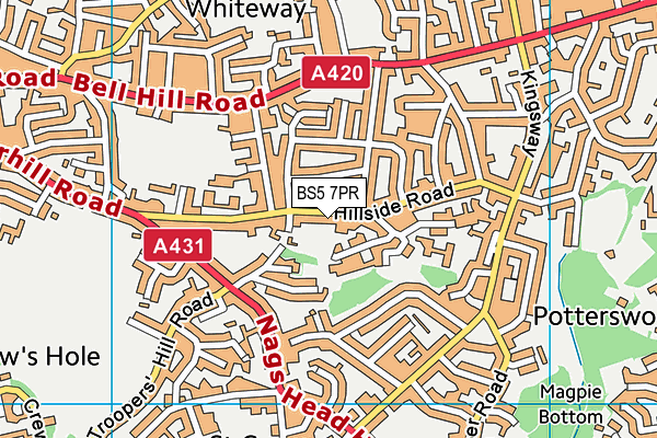 BS5 7PR map - OS VectorMap District (Ordnance Survey)