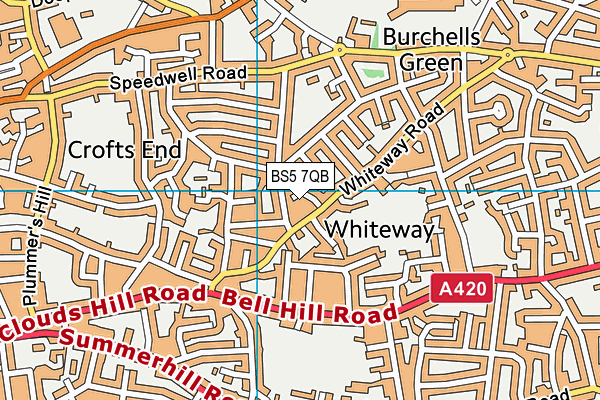 BS5 7QB map - OS VectorMap District (Ordnance Survey)