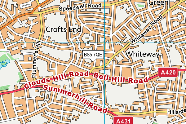 BS5 7QE map - OS VectorMap District (Ordnance Survey)