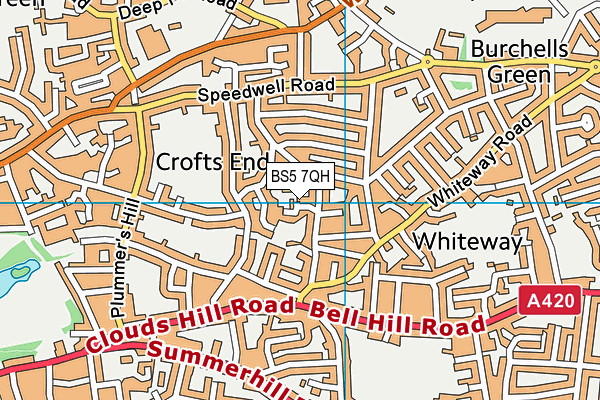 BS5 7QH map - OS VectorMap District (Ordnance Survey)