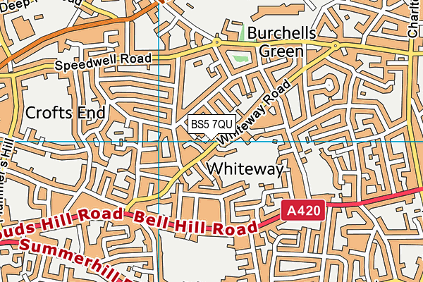 BS5 7QU map - OS VectorMap District (Ordnance Survey)