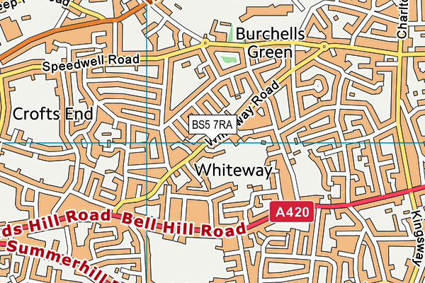 BS5 7RA map - OS VectorMap District (Ordnance Survey)