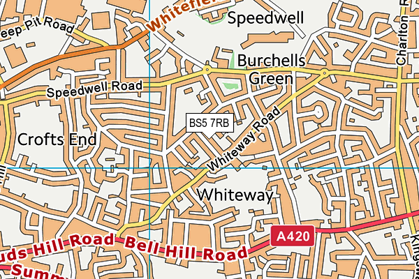 BS5 7RB map - OS VectorMap District (Ordnance Survey)