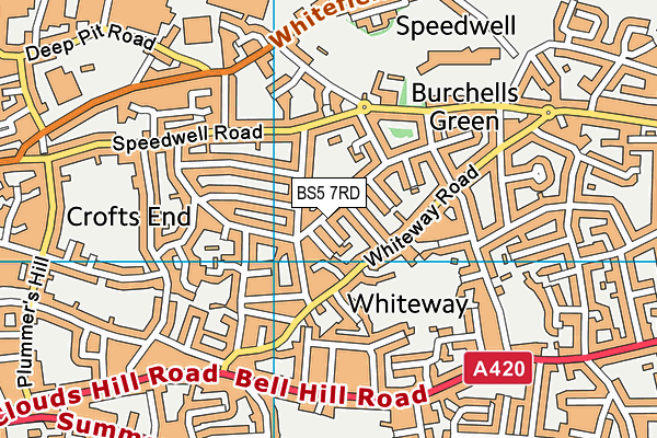 BS5 7RD map - OS VectorMap District (Ordnance Survey)