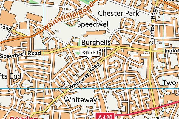 BS5 7RJ map - OS VectorMap District (Ordnance Survey)