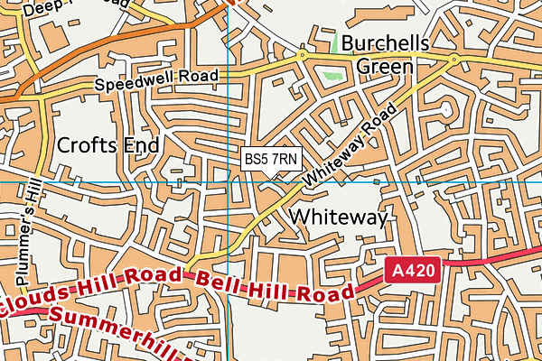 BS5 7RN map - OS VectorMap District (Ordnance Survey)