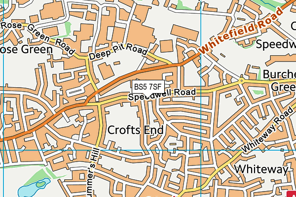 BS5 7SF map - OS VectorMap District (Ordnance Survey)