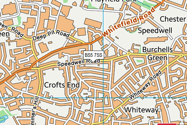 BS5 7SS map - OS VectorMap District (Ordnance Survey)