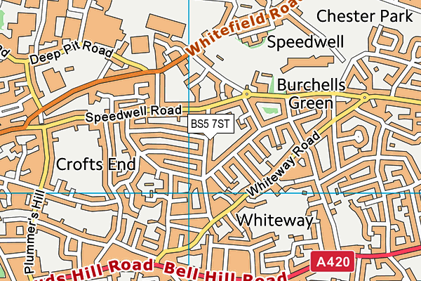 BS5 7ST map - OS VectorMap District (Ordnance Survey)