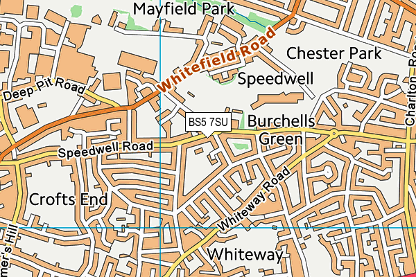 BS5 7SU map - OS VectorMap District (Ordnance Survey)
