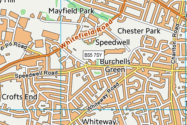 Speedwell Nursery School map (BS5 7SY) - OS VectorMap District (Ordnance Survey)