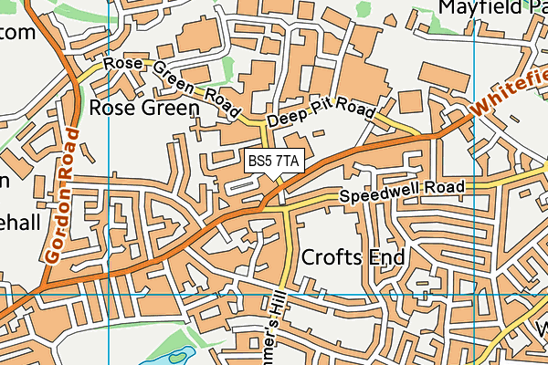 BS5 7TA map - OS VectorMap District (Ordnance Survey)