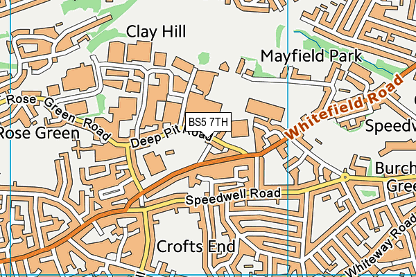 BS5 7TH map - OS VectorMap District (Ordnance Survey)