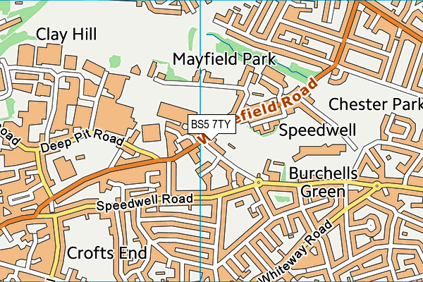 BS5 7TY map - OS VectorMap District (Ordnance Survey)