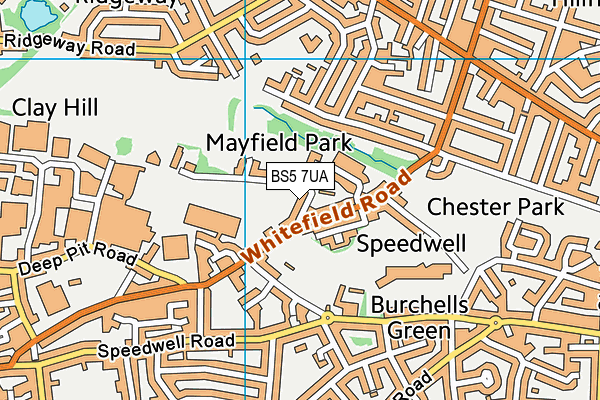 BS5 7UA map - OS VectorMap District (Ordnance Survey)