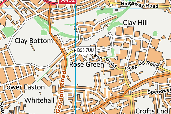 BS5 7UU map - OS VectorMap District (Ordnance Survey)