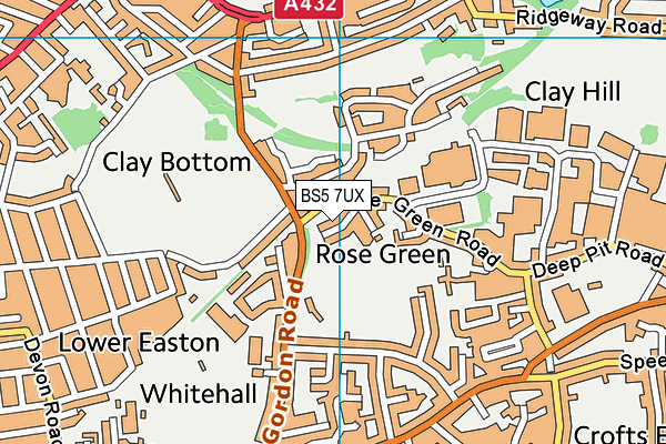 BS5 7UX map - OS VectorMap District (Ordnance Survey)