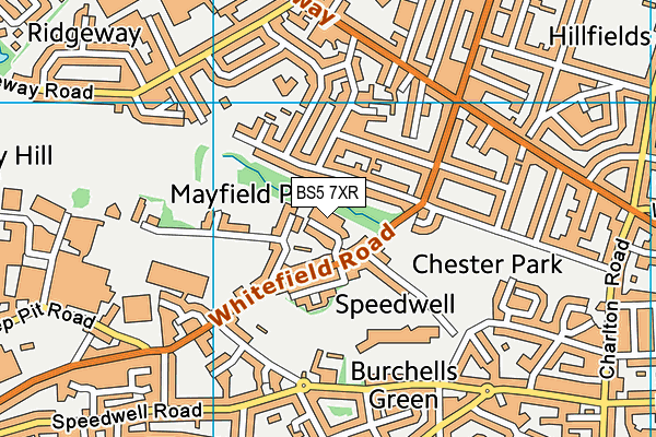 BS5 7XR map - OS VectorMap District (Ordnance Survey)