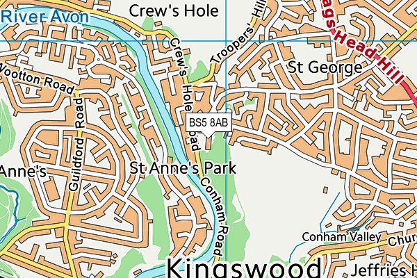 BS5 8AB map - OS VectorMap District (Ordnance Survey)