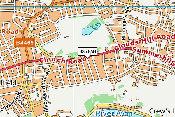 BS5 8AH map - OS VectorMap District (Ordnance Survey)