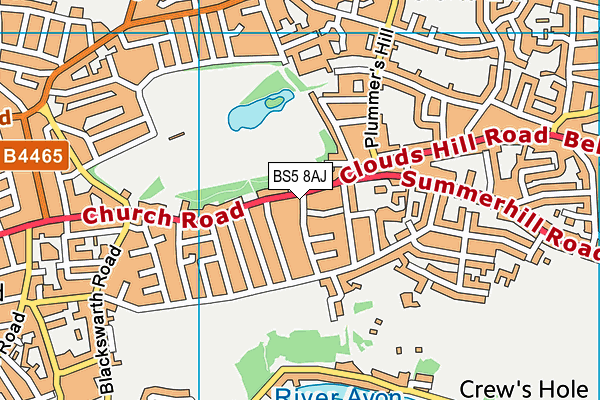 BS5 8AJ map - OS VectorMap District (Ordnance Survey)