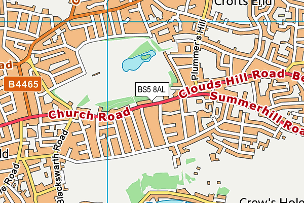 BS5 8AL map - OS VectorMap District (Ordnance Survey)