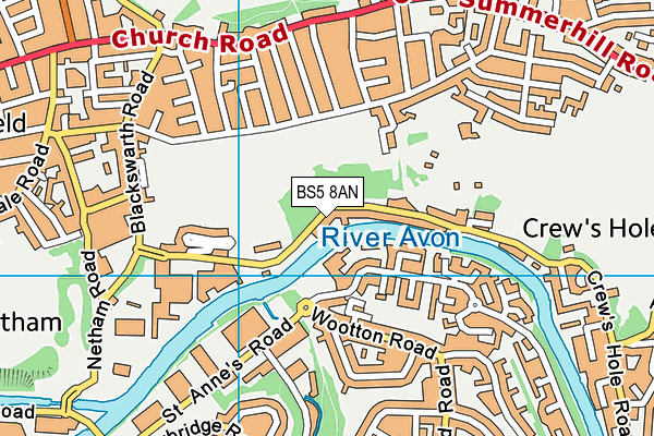 BS5 8AN map - OS VectorMap District (Ordnance Survey)