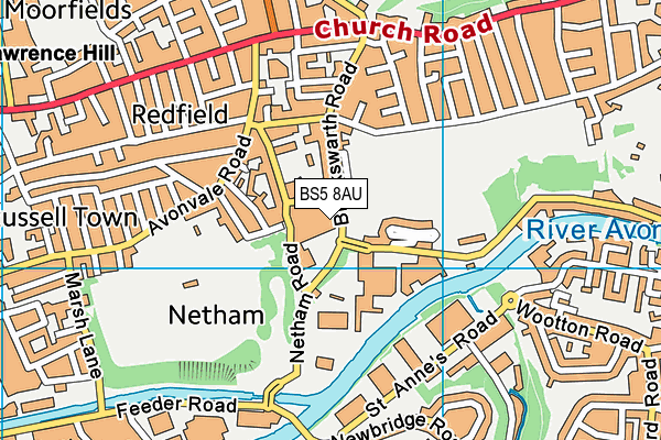 BS5 8AU map - OS VectorMap District (Ordnance Survey)