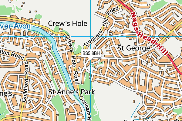 BS5 8BH map - OS VectorMap District (Ordnance Survey)