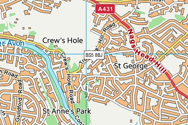 BS5 8BJ map - OS VectorMap District (Ordnance Survey)