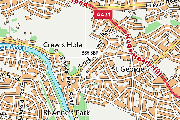 BS5 8BP map - OS VectorMap District (Ordnance Survey)