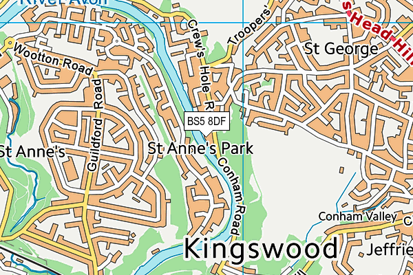 BS5 8DF map - OS VectorMap District (Ordnance Survey)