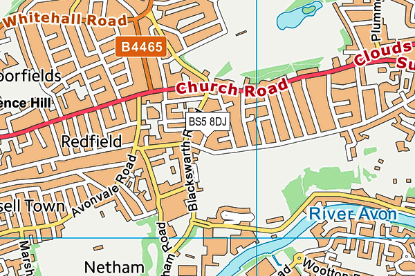 BS5 8DJ map - OS VectorMap District (Ordnance Survey)