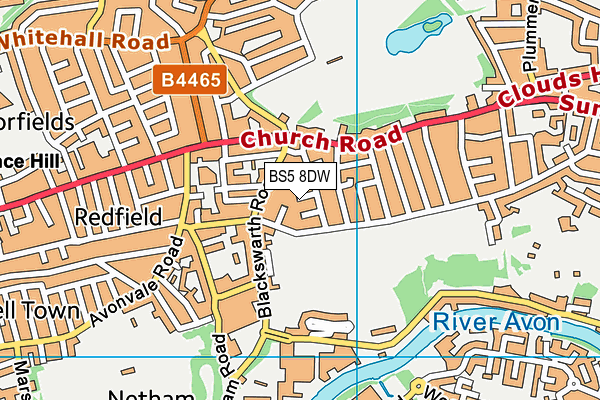 BS5 8DW map - OS VectorMap District (Ordnance Survey)