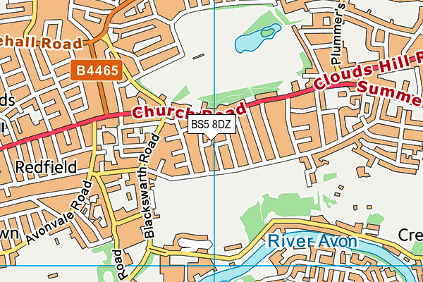 BS5 8DZ map - OS VectorMap District (Ordnance Survey)