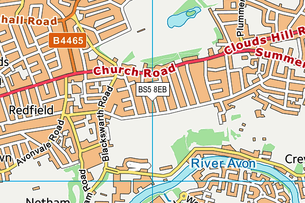 BS5 8EB map - OS VectorMap District (Ordnance Survey)