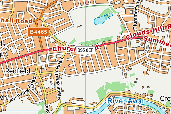 BS5 8EF map - OS VectorMap District (Ordnance Survey)