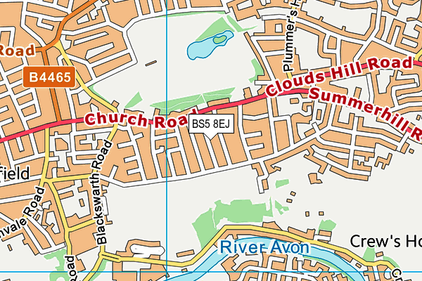 BS5 8EJ map - OS VectorMap District (Ordnance Survey)