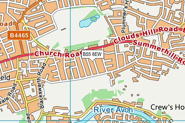 BS5 8EW map - OS VectorMap District (Ordnance Survey)