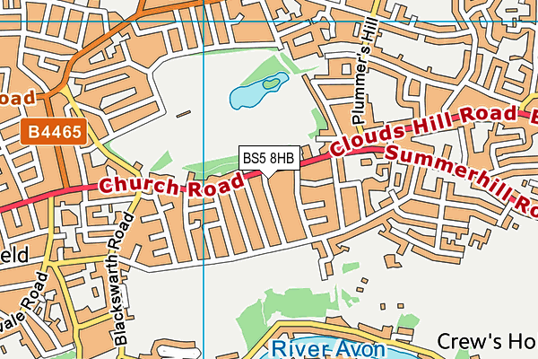 BS5 8HB map - OS VectorMap District (Ordnance Survey)