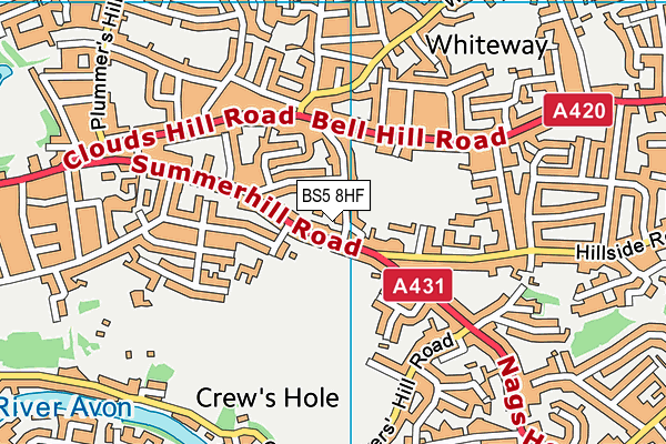 BS5 8HF map - OS VectorMap District (Ordnance Survey)