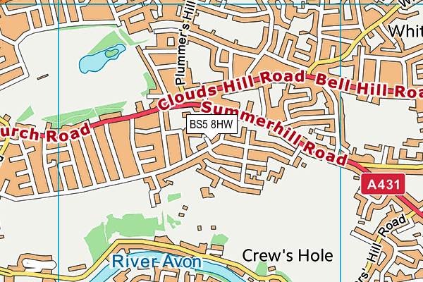 BS5 8HW map - OS VectorMap District (Ordnance Survey)