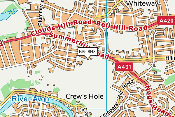 BS5 8HX map - OS VectorMap District (Ordnance Survey)