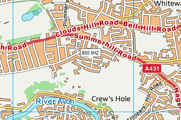 BS5 8HZ map - OS VectorMap District (Ordnance Survey)