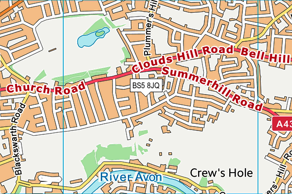 BS5 8JQ map - OS VectorMap District (Ordnance Survey)